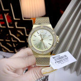 Michael Kors Lennox Three-Hand Gold Dial Gold Mesh Bracelet Watch For Women - MK7335 Buy Now By Michael Kors