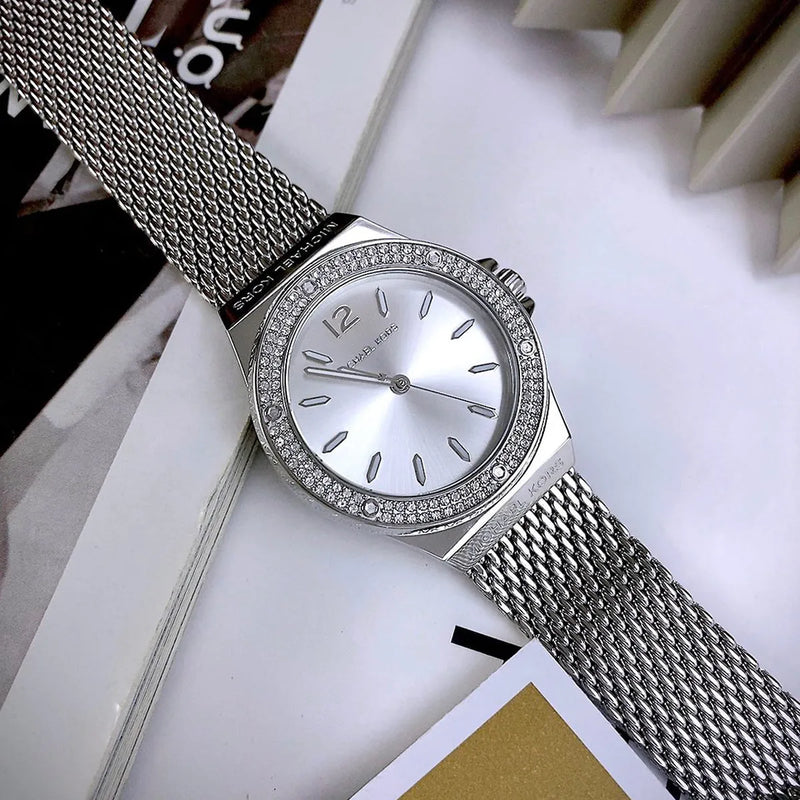 Michael Kors Lennox Three-Hand Silver Dial Silver Steel Strap Watch For Women - MK7337 Buy Now By Michael Kors