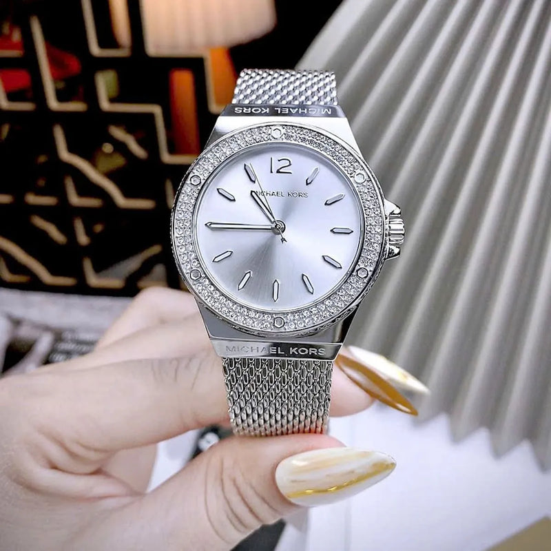 Michael Kors Lennox Three-Hand Silver Dial Silver Steel Strap Watch For Women - MK7337 Buy Now By Michael Kors