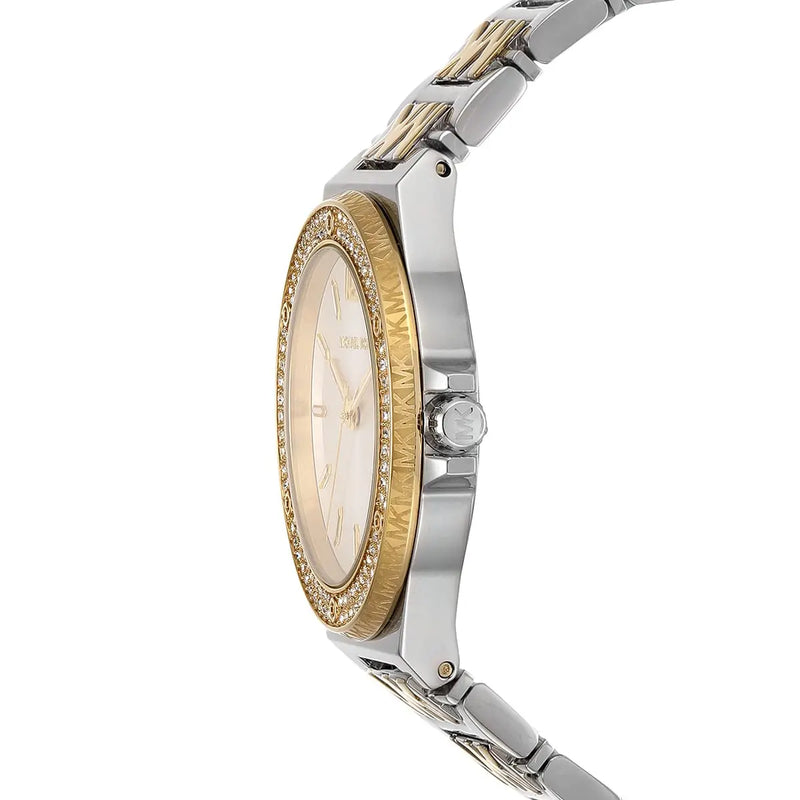 Michael Kors Lennox Three Hand Silver Dial Two Tone Steel Strap Watch For Women - MK7338 Buy Now By Michael Kors