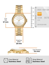 Michael Kors Lenox Three Hand Silver Dial Gold Steel Strap Watch For Women - MK7361 Buy Now By Michael Kors