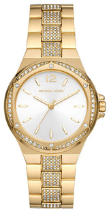 Michael Kors Lennox Three-Hand Silver Dial Gold Steel Strap Watch For Women - MK7278 Buy Now By Michael Kors