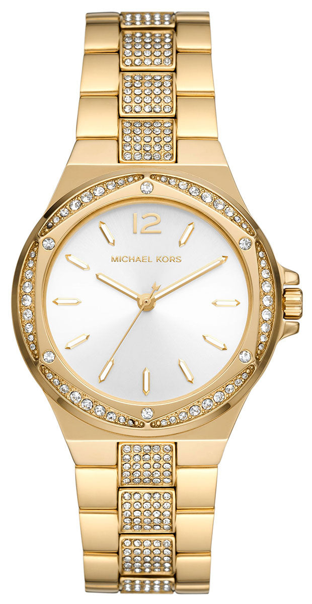 Michael Kors Lennox Three-Hand Silver Dial Gold Steel Strap Watch For Women - MK7278 Buy Now By Michael Kors