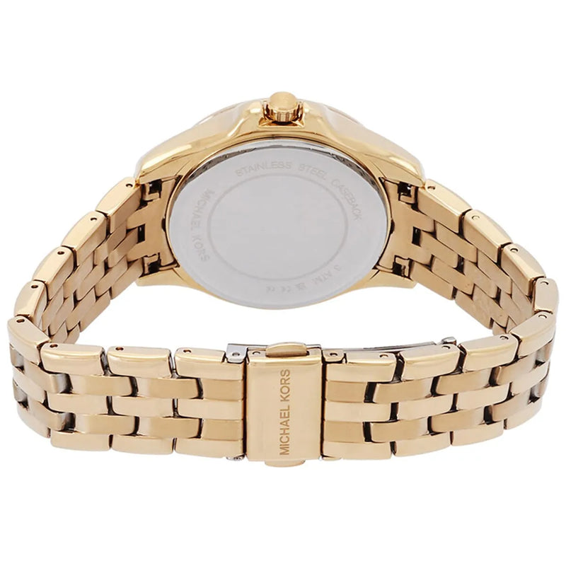 Michael Kors Mini Pilot Quartz Gold Dial Gold Steel Strap Watch For Women - MK7366 Buy Now By Michael Kors