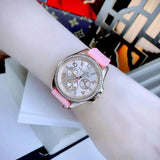 Michael Kors Mini Pilot Quartz Rose Gold Dial Pink Silicone Strap Watch For Women - MK7375 Buy Now By Michael Kors