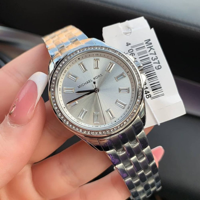 Michael Kors Pilot Quartz Silver Dial Silver Steel Strap Watch For Women - MK7379 Buy Now By Michael Kors