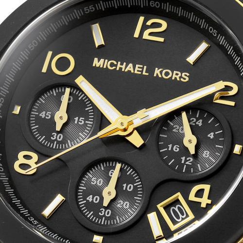 Michael Kors Runway Chronograph Black Dial Black Silicone Strap Watch For Women - MK7385 Buy Now By Michael Kors
