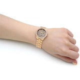 Michael Kors Lennox Three Hand Black Dial Gold Steel Strap Watch For Women - MK7394 Buy Now By Michael Kors