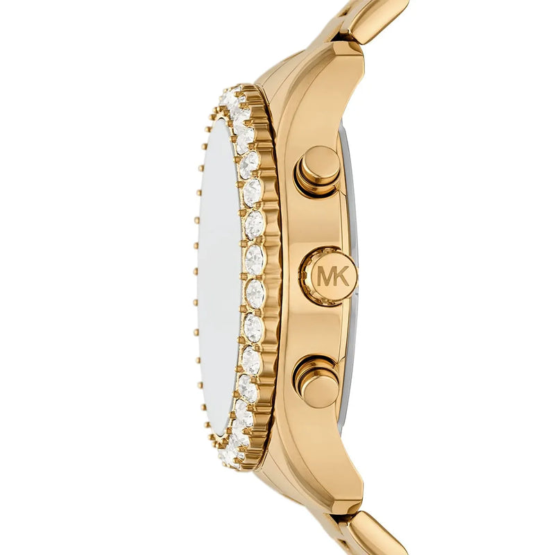 Michael Kors Berkley Chronograph Black Dial Gold Steel Strap Watch For Women - MK7414 Buy Now By Michael Kors