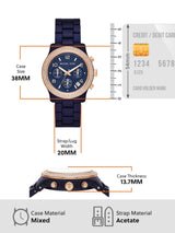Michael Kors Runway Chronograph Blue Dial Blue Steel Strap Watch for Women - MK7423 Buy Now By Michael Kors