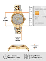 Michael Kors Lennox Pavé Crystals Silver Dial Two Tone Steel Strap Watch for Women - MK7487 Buy Now By Michael Kors