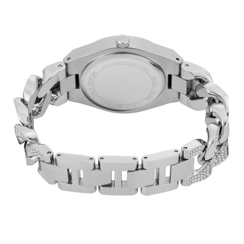Michael Kors Lennox Pave Three-Hand Crystals Silver Dial Silver Steel Strap Watch for Women - MK7488 Buy Now By Michael Kors