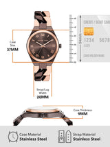 Michael Kors Lennox Analog Brown Dial Two Tone Steel Strap Watch for Women - MK7501 Buy Now By Michael Kors