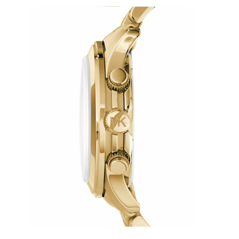 Michael Kors Runway Stop Hunger Blue Dial Gold Steel Strap Watch for Men - MK8315