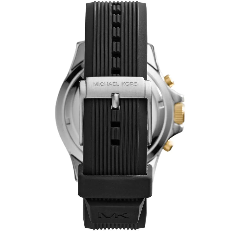 Michael Kors Dylan Chronograph Black Dial Black Rubber Strap Watch For Men - MK8903 Buy Now By Michael Kors