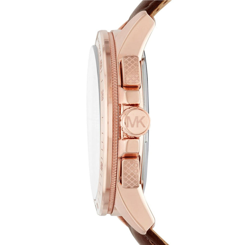 Michael Kors Ryker Analog Gray Dial Brown Leather Strap Watch For Men - MK8519 Buy Now By Michael Kors