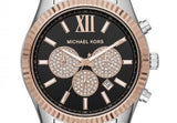 Michael Kors Lexington Chronograph Crystals Black Dial Two Tone Steel Strap Watch for Men - MK8714 Buy Now By Michael Kors