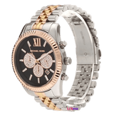 Michael Kors Lexington Chronograph Crystals Black Dial Two Tone Steel Strap Watch for Men - MK8714 Buy Now By Michael Kors