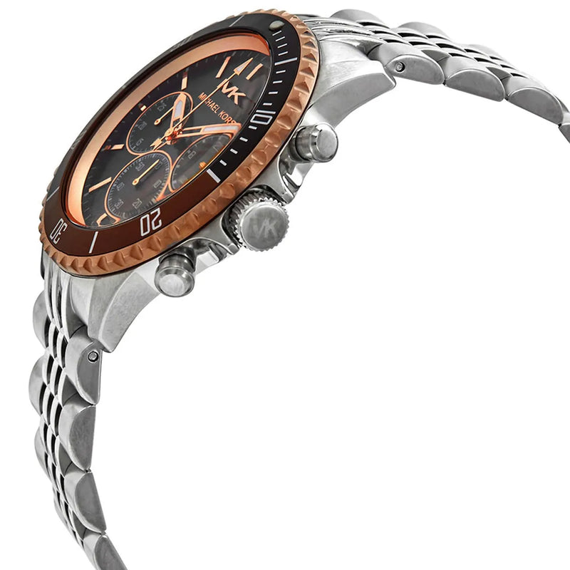 Michael Kors Bayville Chronograph Black Dial Silver Steel Strap Watch For Men - MK8725 Buy Now By Michael Kors