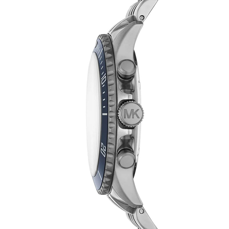 Michael Kors Bayville Chronograph Blue Dial Grey Steel Strap Watch For Men - MK8727 Buy Now By Michael Kors