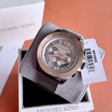 Michael Kors Brecken Chronograph Grey Dial Silver Mesh Strap Watch For Men - MK8868 Buy Now By Michael Kors