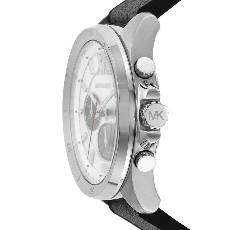 Michael Kors Brecken Chronograph Silver Dial Grey Leather Strap Watch For Men - MK8922 Buy Now By Michael Kors