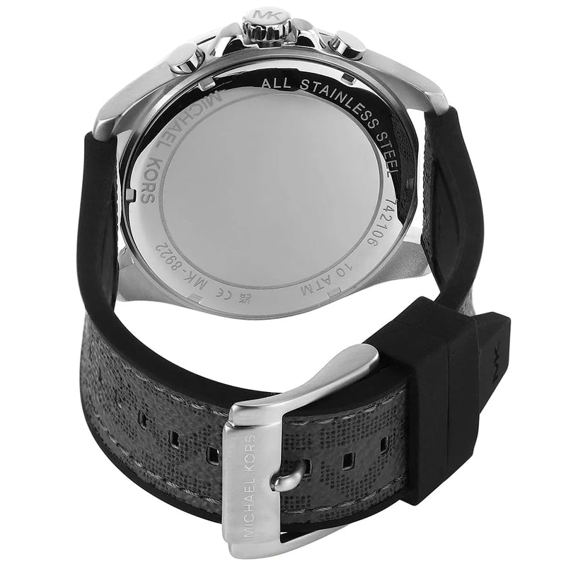 Michael Kors Brecken Chronograph Silver Dial Grey Leather Strap Watch For Men - MK8922 Buy Now By Michael Kors