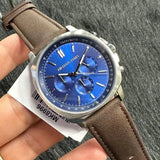 Michael Kors Sullivan Quartz Blue Dial Brown Leather Strap Watch For Men - MK8996 Buy Now By Michael Kors