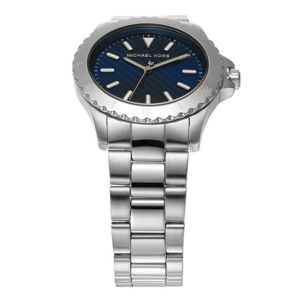 Michael Kors Everest Three-Hand Blue Dial Silver Steel Strap Watch For Men - MK9079 Buy Now By Michael Kors