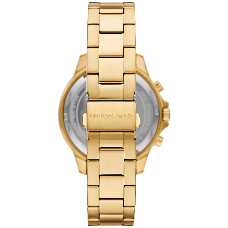 Michael Kors Greyson Chronograph Black Dial Gold Steel Strap Watch For Men - MK9108 Buy Now By Michael Kors