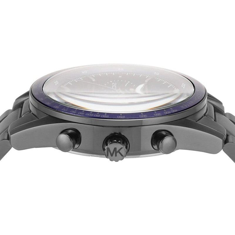 Michael Kors Accelerator Chronograph Blue Dial Grey Steel Strap Watch For Men - MK9111 Buy Now By Michael Kors