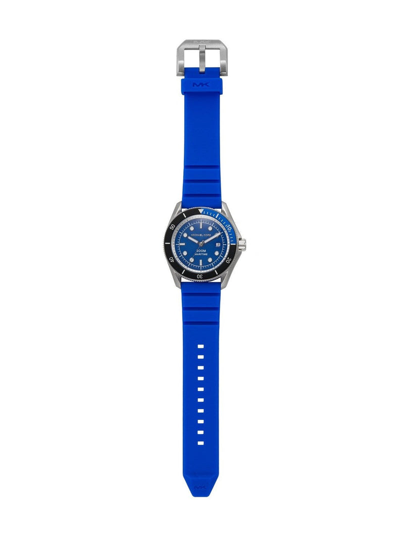 Michael Kors Maritime Three-Hand Analog Blue Dial Blue Silicone Strap Watch for Men - MK9156 Buy Now By Michael Kors