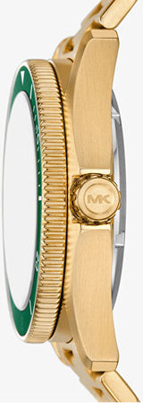 Michael Kors Maritime Analog Green Dial Gold Steel Strap Watch for Men - MK9162 Buy Now By Michael Kors