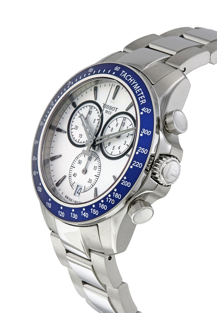 Tissot V8 Quartz T Sport Chronograph White Dial Silver Steel Strap Watch For Men - T106.417.11.031.00 Buy Now By Tissot