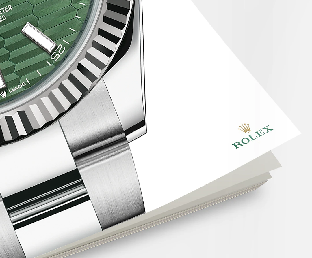 Rolex Datejust 41 Oyster Mint Green Dial Oyster Steel & White Gold Strap Watch for Men - M126334-0029