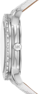 Michael Kors Runway Three Hand White Dial White Leather Strap Watch For Women - MK6998 Buy Now By Michael Kors