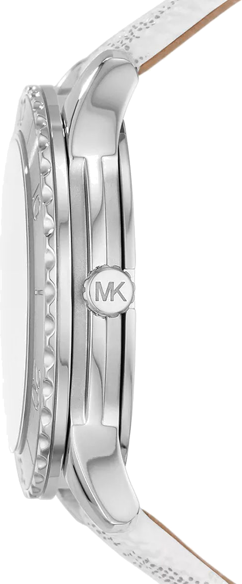 Michael Kors Runway Three Hand White Dial White Leather Strap Watch For Women - MK6998 Buy Now By Michael Kors