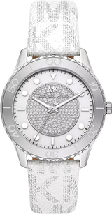 Michael Kors Runway Three Hand White Dial White Leather Strap Watch For Women - MK6998 Buy Now By Michael Kors