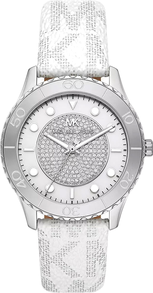 Michael Kors Runway Three Hand White Dial White Leather Strap Watch For Women - MK6998 Buy Now By Michael Kors