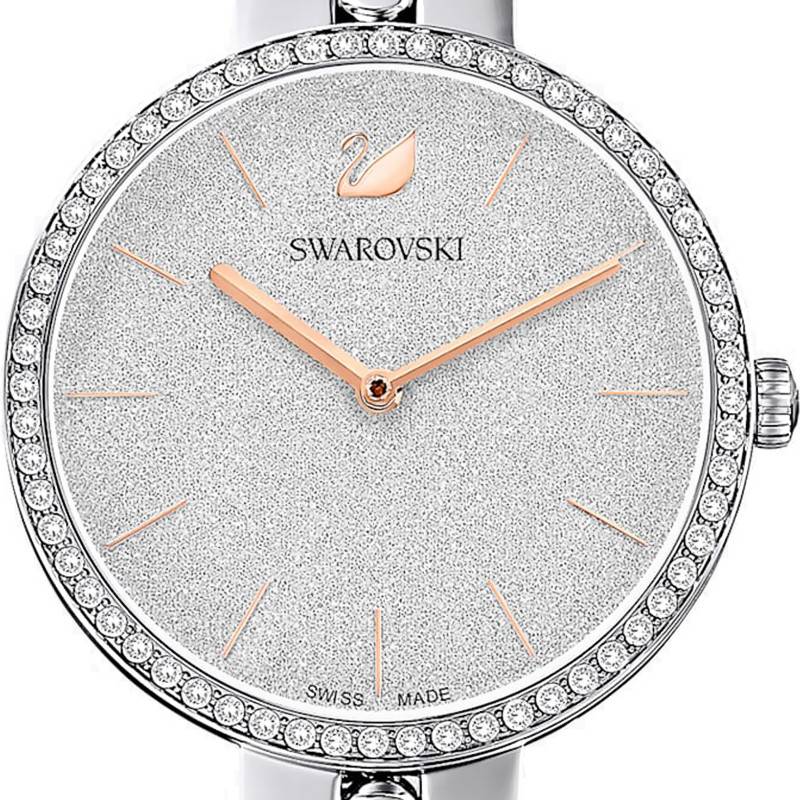 Shop Swarovski Cosmopolitan Diamond Powder Silver Dial Silver Steel Strap Watch for Women - 5517807 in USA
