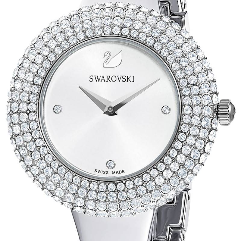 Shop Swarovski Crystal Rose Silver Dial Silver Steel Strap Watch for Women - 5483853 in USA