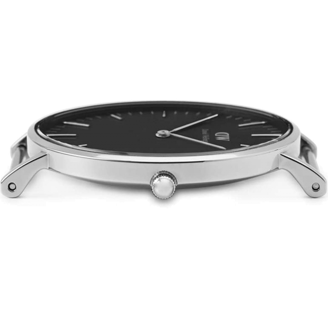 Daniel Wellington Classic Durham Black Dial Brown Leather Strap Watch For Women - DW00100142