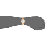 Daniel Wellington Iconic Link White Dial Rose Gold Steel Strap Watch for Women - DW00100213