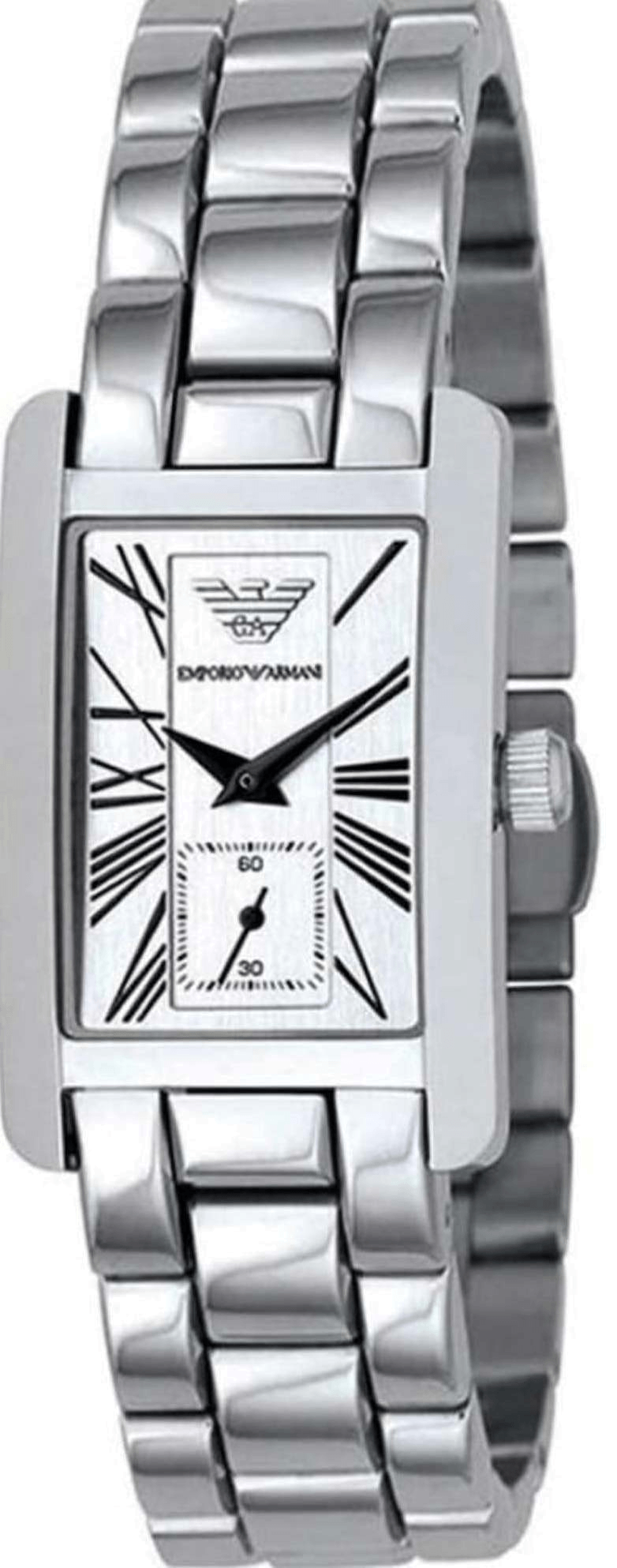 Emporio Armani White Dial Silver Stainless Steel Watch For Women - AR0146 Buy Now By Emporio Armani