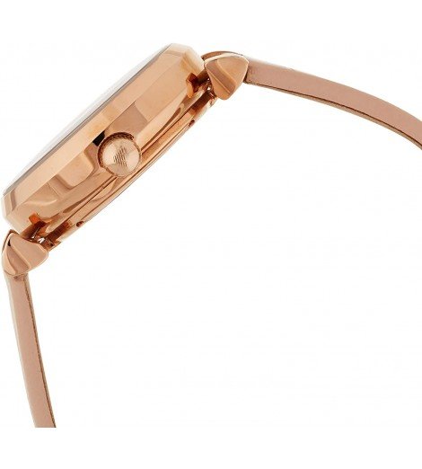 Emporio Armani Meccanico Silver Skeleton Dial Beige Leather Strap Watch For Women - AR60001 Buy Now By Emporio Armani