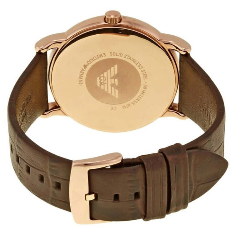 Emporio Armani Luigi Classic Brown Dial Brown Leather Strap Watch For Men - AR2503 Buy Now By Emporio Armani
