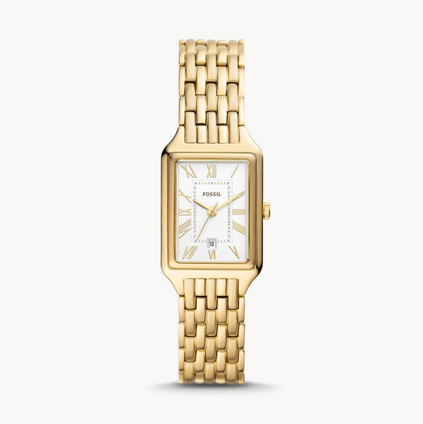 Fossil Raquel Three Hand Date White Dial Gold Steel Strap Watch For Women - ES5220 Buy Now By Fossil