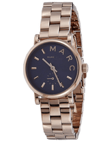 Marc Jacobs Baker Navy Blue Dial Rose Gold Steel Strap Watch for Women - MBM3332 Buy Now By Marc Jacobs