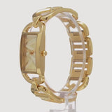 Shop Michael Kors Empire Three Hand Gold Dial Gold Steel Strap Watch For Women - MK7406 in USA