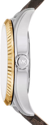 Michael Kors Lexington Silver Dial Brown Leather Strap Watch For Women - MK4745 Buy Now By Michael Kors